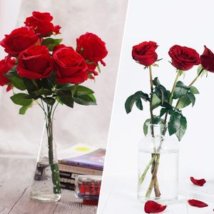 Rosas Individuales de Látex al por Mayor, Flores Artificiales de Tacto Real para Decoración de Bodas, Centro de Mesa - Product Image 5