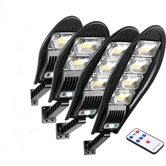 20W 40W 60W 80W Upgraded All in One Solar Street Light Outdoor Waterproof for Garden Wall Adjustable Motion Sensor Solar Lamp