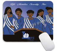 Tapis de souris carré personnalisé Iota Phi Lambda Sorority, base en caoutchouc antidérapante, accessoires informatiques, offre spéciale