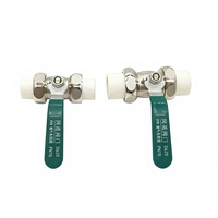 Vanne à bille en laiton Xingfu haute pression 1/2\"-1\" à double union, vanne d'eau durable, poignées vertes, fonctionnement manuel, OEM disponible