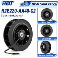 Ventilador Centrífugo Original R2E220-AA40-C2 AC, 230V 85W 2700RPM 220mm, Curva Inversa, para Refrigeración de Gabinetes de Automatización