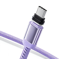 Câble USB-C tressé magnétique à charge rapide Toocki 240W PD, sans rayures, Type-C vers Type-C pour téléphones et tablettes iOS