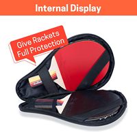Sac de rangement pour raquettes de tennis de table, pochette de transport zippée pour raquettes de ping-pong pour l'entraînement sportif en intérieur et en extérieur