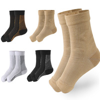 Chaussettes de Compression Sportives en Nylon Élastique Respirant et Spandex, Manchon de Pied, Chaussettes pour Fasciite Plantaire, Manchon de Compression Cheville