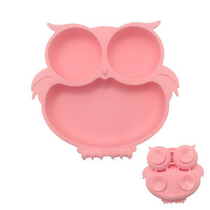 Assiette pour enfants en silicone de qualité alimentaire compartimentée en forme de hibou : Assiette pour tout-petits mignonne et antidérapante pour l'alimentation quotidienne du bébé et les repas à la maison - Product Image 5