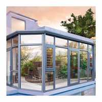 Portes et fenêtres personnalisées Serre de jardin pour plantes Solarium Verre à faible émissivité Cour en aluminium Véranda extérieure