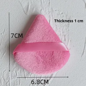 Esponja de Maquillaje Triangular de Algodón Puro de Alta Densidad, Esponja para Polvo Suelto/Seco, Esponja Triangular de Terciopelo - Product Image 3