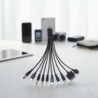 Kit de câbles de charge USB universels 10-en-1, multi-connecteurs pour tous les appareils, le kit tout-en-un remplace une tiroir de câbles.