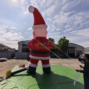 Santa Claus inflable comercial para decoración navideña de exteriores con caja de regalo, publicidad inflable. - Product Image 4