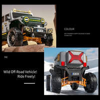 Camion tout-terrain pour enfants alimenté par batterie 12V 7Ah 4x4 avec télécommande et Bluetooth