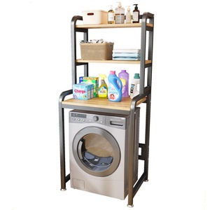 Étagère de rangement pour salle de bain pour bébé à 3 niveaux, comptoir <span class=keywords><strong>en</strong></span> métal et <span class=keywords><strong>en</strong></span> <span class=keywords><strong>bois</strong></span>, organisateur de jouets, support pour machine à laver, étagère de rangement pour toilettes - Product Image 6