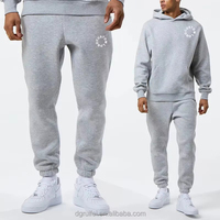 Ensemble sweat à capuche et pantalon de survêtement épais pour homme, personnalisable avec logo OEM, survêtements amples vierges de haute qualité pour homme