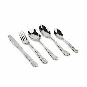 Compra ahora cubiertos de níquel plateado elegantes personalizados, juego de cubiertos de acero inoxidable niquelado para uso en bodas y restaurantes - Product Image 1