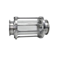 Vitre de contrôle de pipeline à raccord rapide (Tri-Clamp) droite, qualité sanitaire, en acier inoxydable SS316L SS304, 38,1 mm x 50,5 mm, pour applications alimentaires
