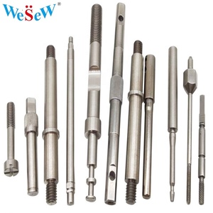 Pièces de quincaillerie usinées CNC de précision non standard, axe moleté de connexion, usinage suisse - Product Image 1