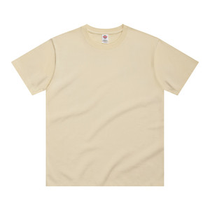 Camiseta de manga corta de talla grande de algodón puro de 250 gramos cuadrados de peso pesado para hombre 100% algodón cuello redondo manga corta abullonada - Product Image 4
