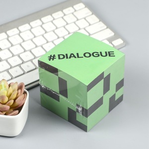 工厂价格定制标志彩色印刷便签便笺立方体垫立方体收缩包装促销礼品纸块 - Product Image 1