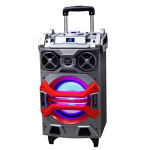 Altavoz de fiesta con bluetooth y carrito de lujo, caja portátil para karaoke, para dj, bajo