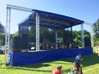Plateforme de Scène en Aluminium d'Usine 4x8 Pi, Plateau de Scène Extérieure en Aluminium pour Concerts, Événements et Mariages