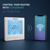 Termostato Digital Inteligente para Calefacción por Suelo Radiante, WiFi, Tuya, 230V, 16A, 3A, Programable Semanalmente