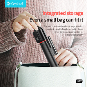 Perche à selfie avec rotation à 360°, mini trépied télescopique pliable et léger pour les voyages - Product Image 3