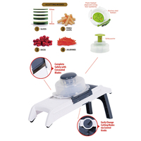 Coupe-pommes de terre et oignons multifonctionnel Mandoline Coupe-légumes avec gadgets de sécurité