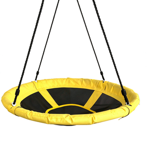 CreateFun 40 Inch <strong>Saucer</strong> <strong>Swing</strong> Adjustable Height Round Outdoor Hanging Seat for Garden - Product Image 1