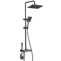 Mitigeur Pluie Thermostatique Bestseller en Stock, Set de Douche à Touches de Piano, 4 Modes 4 Sorties, Jet Doux Chromé, Préféré en Europe et Amérique
