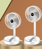 Ventilateur de bureau portable avec hauteur réglable pour voyage camping tente chambre bébé enfants, rechargeable et super silencieux