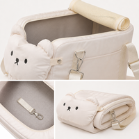Sac de transport multifonctionnel YAOYUE pour animaux de compagnie, souple, en polyester, avec fenêtre en maille roulable et bandoulière réglable