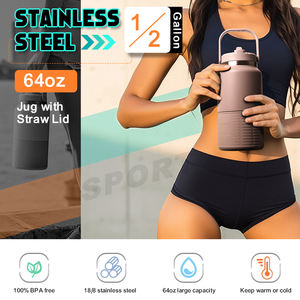 Vaso Térmico Personalizado 2026 de Gran Capacidad, Acero Inoxidable 18/8, Libre de BPA, 64oz, con Tapa y Asa, Bicolor, para Bebidas Calientes/Frías, Growler para Cerveza - Product Image 4