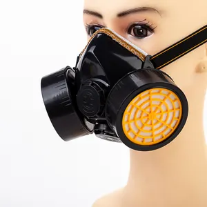 工业用半面罩可重复使用可调头带呼吸器防毒面具