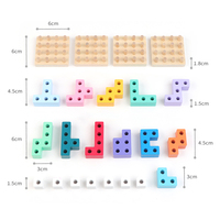 2024 baru 3D blok kayu pola blok bentuk geometris teka-teki klasik awal pendidikan permainan warna-warni Puzzle