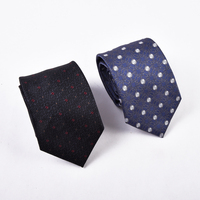 Cravates classiques pour hommes en polyester à motif géométrique micro-piqué, jacquard haute densité multicolore, pour affaires, mariages, fêtes et cadeaux