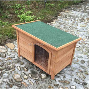 SDD006 Eco-Friendly Wooden Dog <b>Pet</b> House Roof Waterproof Kennel Easy Clean - Product Image 2