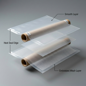 Sac <span class=keywords><strong>sous</strong></span> <span class=keywords><strong>vide</strong></span> texturé en PE recyclable sans BPA, haute transparence, gaufré, <span class=keywords><strong>pour</strong></span> emballage alimentaire congelé - Product Image 3