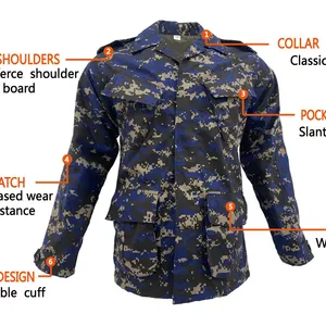 Vêtements camo cargo pantalon camouflage uniforme hommes chemises BDU multicam costume tactique garde de sécurité