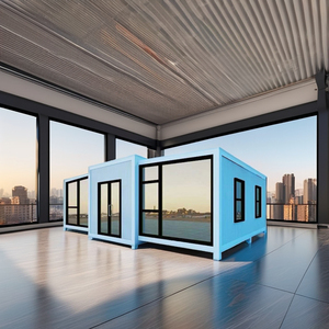 ห้องโดยสารเล็กสีเขียวแพ็คแบนแบบแยกส่วนสำเร็จรูป20FT บ้านสไตล์โมเดิร์นแบบแยกส่วน - Product Image 4