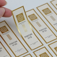 Autocollant de luxe en papier texturé avec logo personnalisé, dorure à chaud et gaufrage 3D pour pots de bougies parfumées et bouteilles