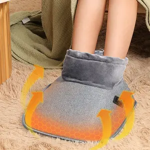 USB électrique en peluche coussin chauffant pour les pieds hiver lavable à la main intelligent chauffe-pieds pantoufles chaudes pour les pieds pantoufles chauffantes