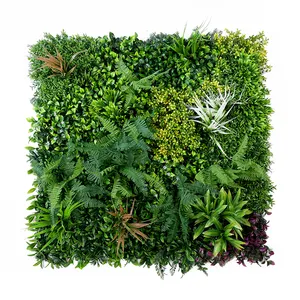 Mur de gazon artificiel vertical Pasto Panneau de plantes vertes de jardin vertical extérieur Protection UV Toile de fond de mur d'herbe Haies artificielles
