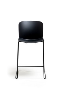 Taburete Apilable VAGHI LI6PN de 760 mm de Altura, Diseño Moderno y Minimalista, Respaldo Sólido, Estructura de Metal Pintado, Carcasa de Polipropileno - Product Image 2