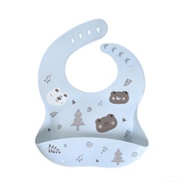 Bavoirs d'alimentation complémentaire personnalisés en silicone, bavoirs pour bébé à motif de dessin animé, imperméables, doux, grande taille pour les tout-petits