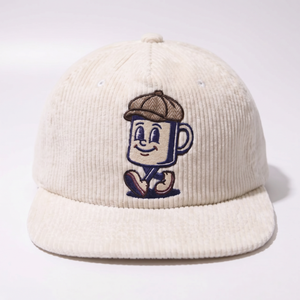 Casquette Snapback non structurée personnalisée OEM, 5 panneaux, logo brodé, en velours côtelé - Product Image 3