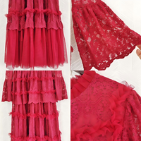 Nouvelle Arrivée 2026 – Robe Longue de Soirée de Luxe pour Femme avec Dentelle Superposée et Manches Longues Évasées, Idéale pour Mariage et Fêtes – Prise en Charge OEM/ODM