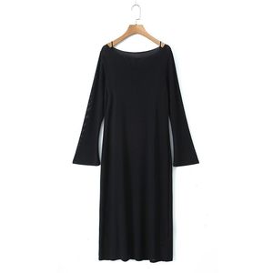 Ensemble robe de soirée sirène en maille Runqi, noir, épaules dénudées, en mousseline, deux pièces, grande taille, N8841 - Product Image 5