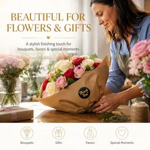 Vente flash - Étiquettes adhésives personnalisées avec logo imprimé, étiquettes rondes de remerciement avec estampage à chaud pour l'emballage - Product Image 4