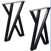 Pieds de table en acier de haute qualité, pieds carrés en métal pour table à manger