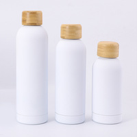 19 Warna Tumbler Stainless Steel 500ml Custom dengan Tutup Bambu Anti Bocor Ramah Lingkungan untuk Kantor dan Perjalanan