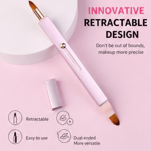 Natural Waterproof Retractable Double Ended <b>Lipstick</b> Brush Brown Lip Liner Pencil New 2026 Party Makeup <b>Custom</b> Logo - Product Image 5
